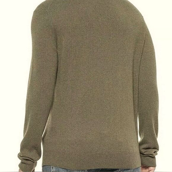 Mantovani Studio Men's Brown Cashmere V-neck Long Sleeve Sweater - Picture 2 of 15